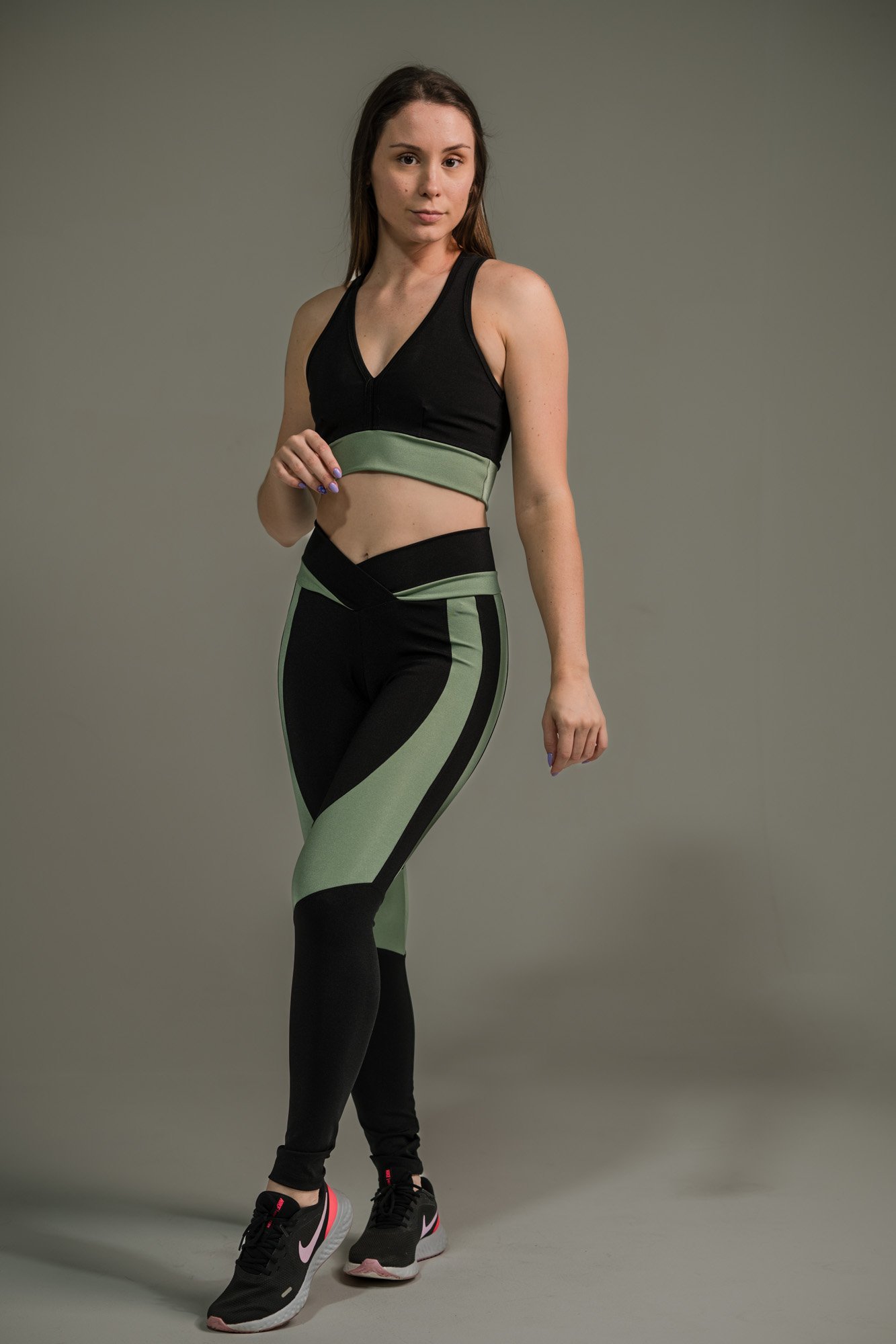 Calça Legging Feminina com Listras nas Coxas - Imagem 5