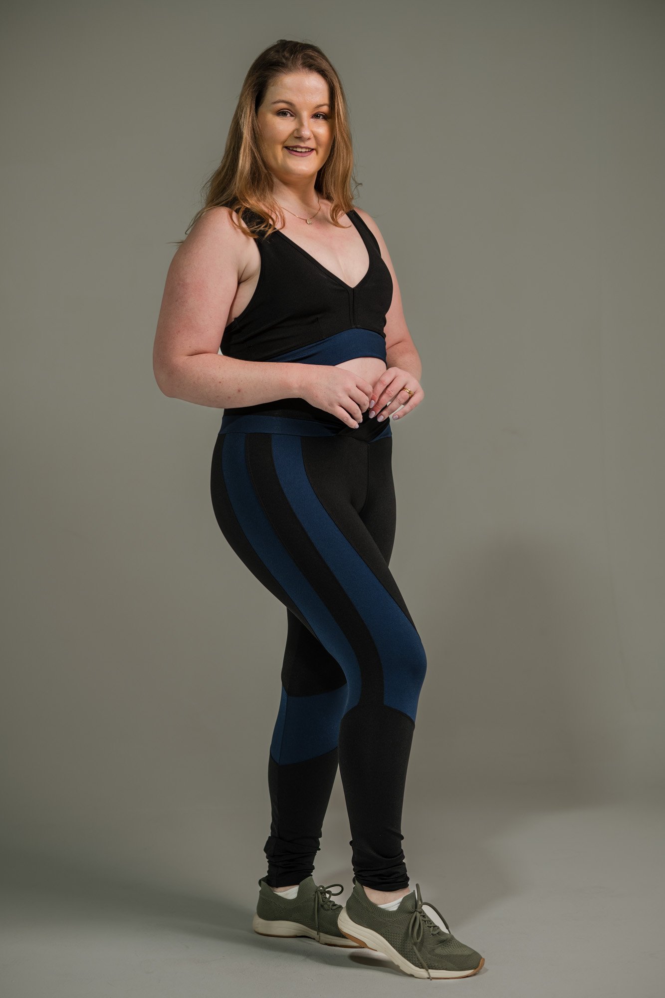 Calça Legging Feminina com Listras nas Coxas - Imagem 9