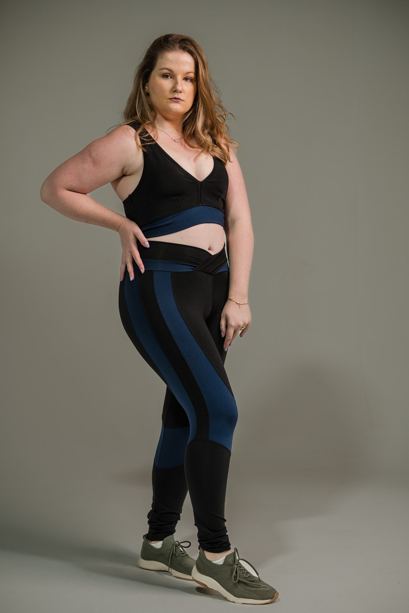 Calça Legging Feminina com Listras nas Coxas - Imagem 10