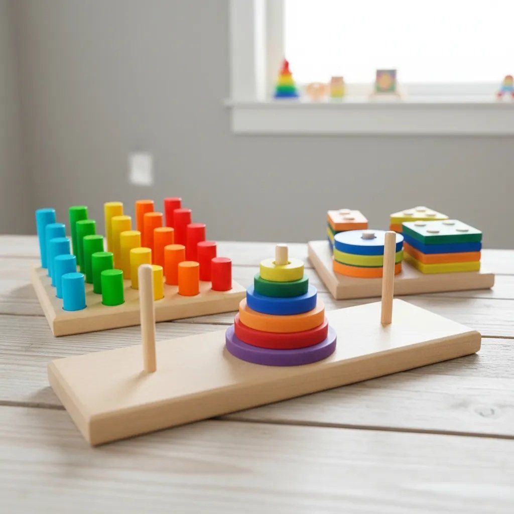 Kit 3 Brinquedos Educativo Infantil em Madeira e EVA Pedagógico Lúdico - Imagem 5