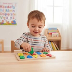 Tabuleiro Numerais base e 10 números em Madeira e EVA Pedaógico Educativo