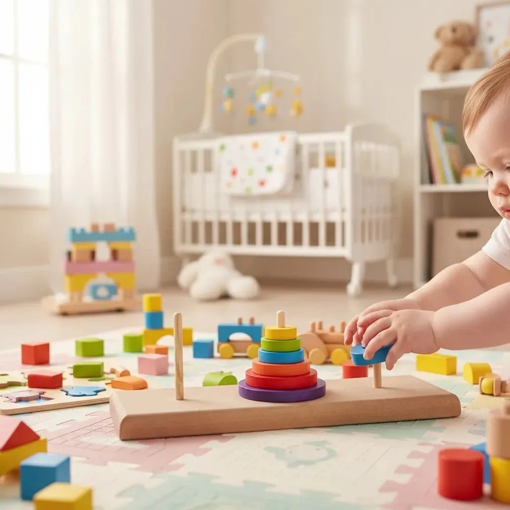 Torre de Hanoi Brinquedo educativo infantil em Madeira e EVA Pedagógico - Imagem 5