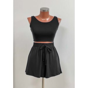 Conjunto Sabrina Patroa Liso Preto
