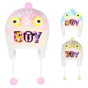 Touca Infantil c/Tapa Orelhas Forrada 15x20cm Cores Sortidas