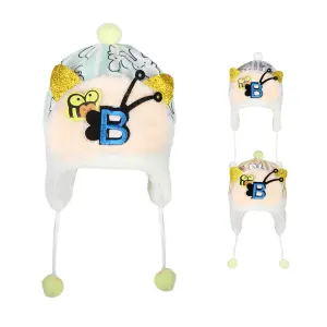 Touca Infantil c/Tapa Orelhas Forrada 15x20cm Cores Sortidas