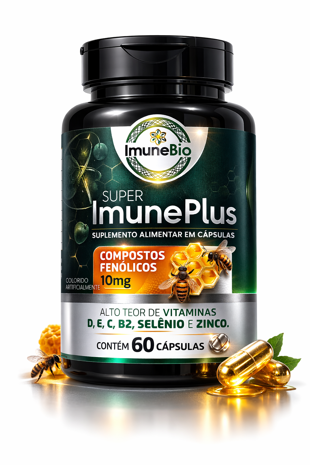 KIT 1 Power Mulher - Cabelo Pele Unha Premium - 18 Vitaminas e Minerais + 1 Super Imune Plus 490 mg - 10 mg Própolis + V - Imagem 4