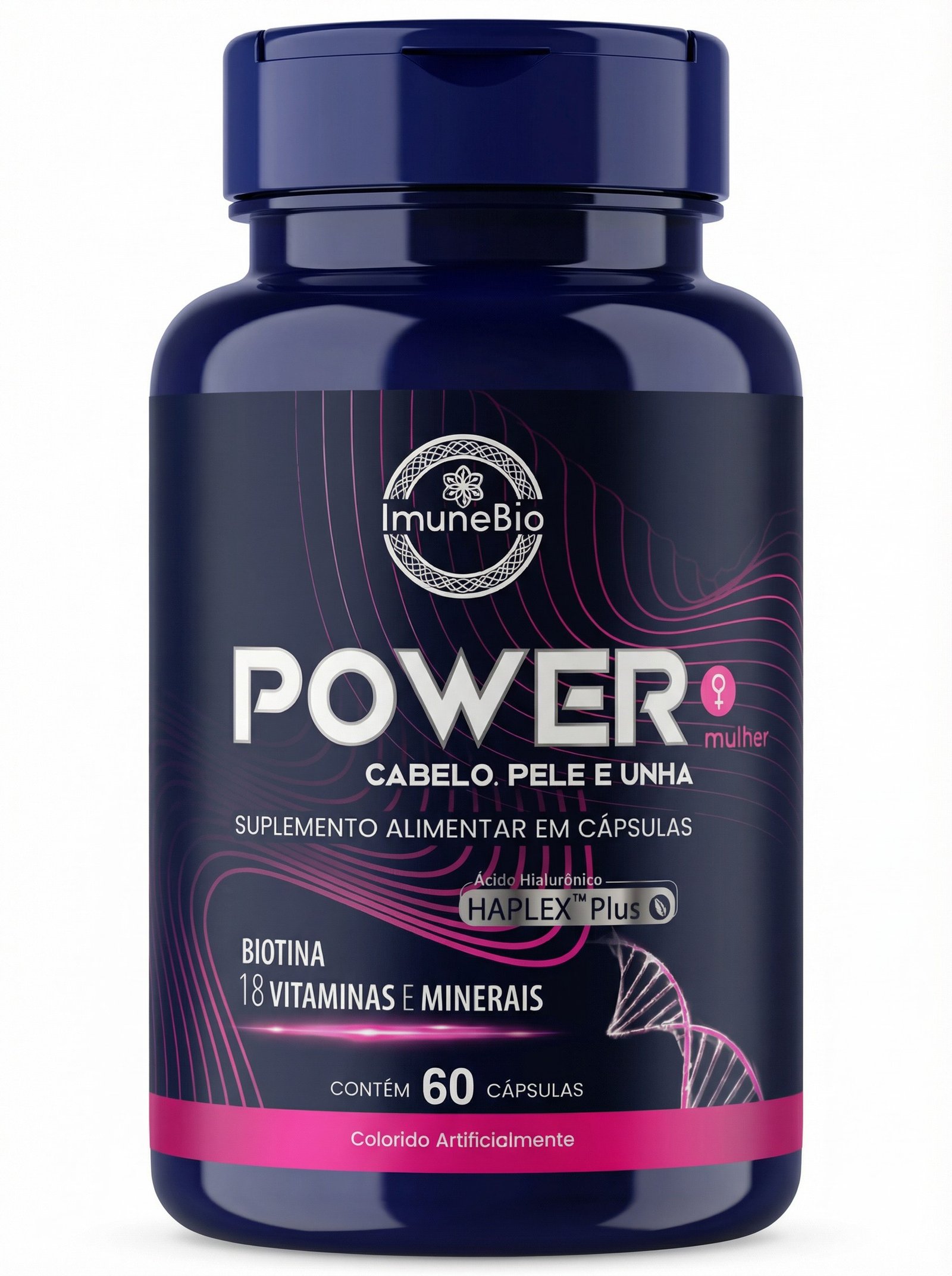 KIT 1 Power Mulher - Cabelo Pele Unha Premium - 18 Vitaminas e Minerais + 1 Super Imune Plus 490 mg - 10 mg Própolis + V - Imagem 6