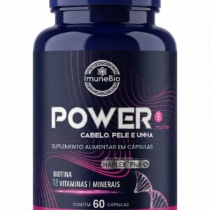Power Mulher - Cabelo Pele Unha Premium - 18 Vitaminas e Minerais - 60 Caps
