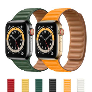 Pulseira Para Apple Watch Magnética Couro Elos