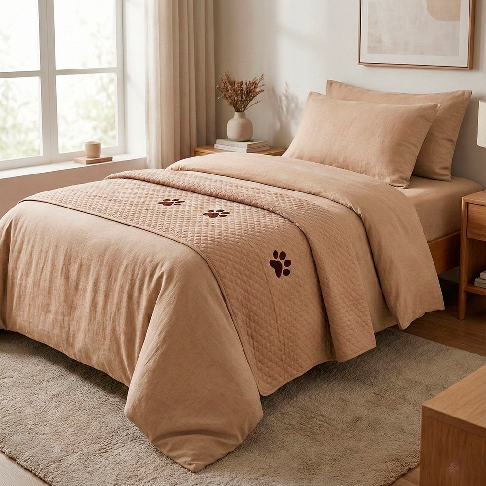 Peseira Pet Impermeável Para Cama Solteiro Avulsa - Imagem 4
