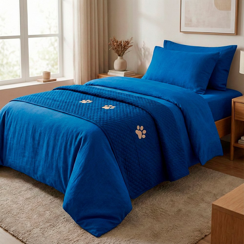 Peseira Pet Impermeável Para Cama Solteiro Avulsa - Imagem 7