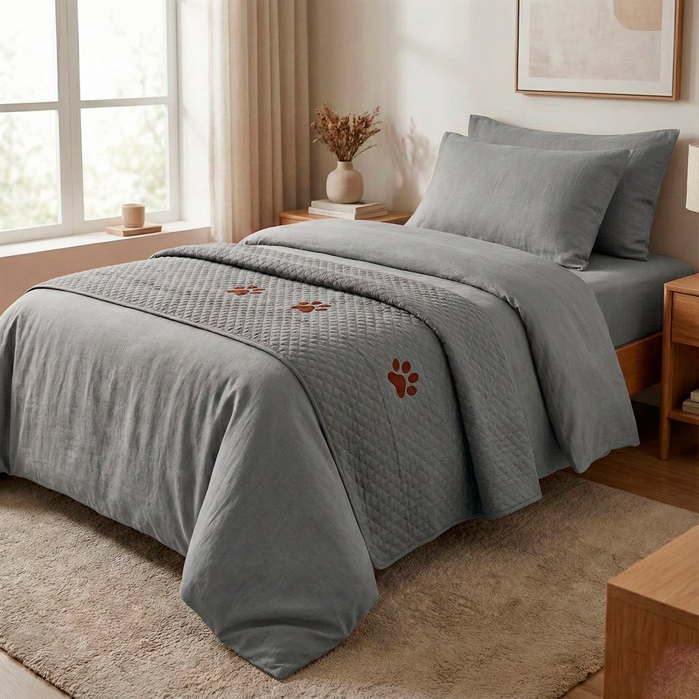 Peseira Pet Impermeável Para Cama Solteiro Avulsa - Imagem 10