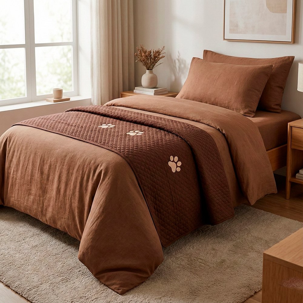 Peseira Pet Impermeável Para Cama Solteiro Avulsa - Imagem 13