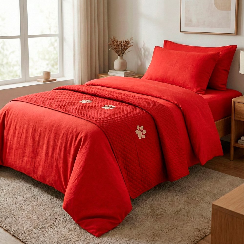 Peseira Pet Impermeável Para Cama Solteiro Avulsa - Imagem 22
