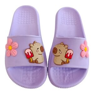 Chinelo Slide Capivara Sorvetinho Flor Infantil Colorido