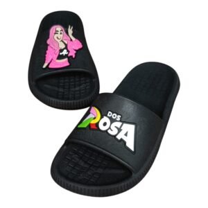 Chinelo Slide Emilly Vick + Dos Rosa Colorido Infantil