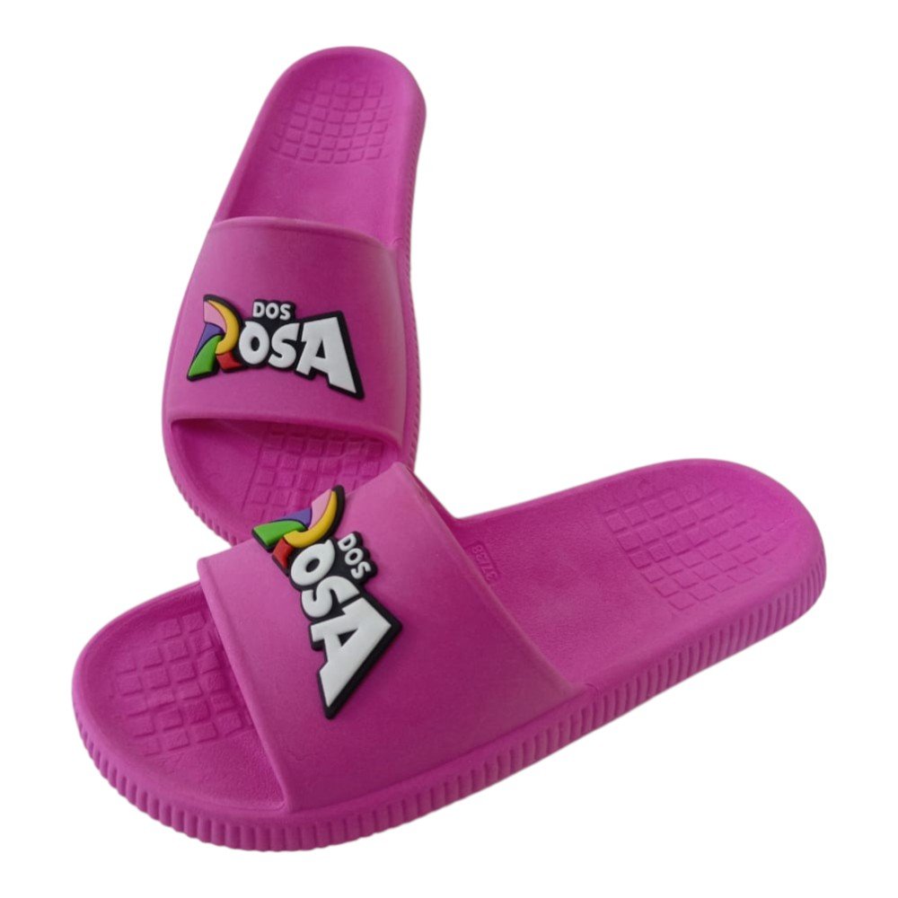 Chinelo Slide Juvenil Dos Rosa Leve Confortável Tendência - Imagem 6