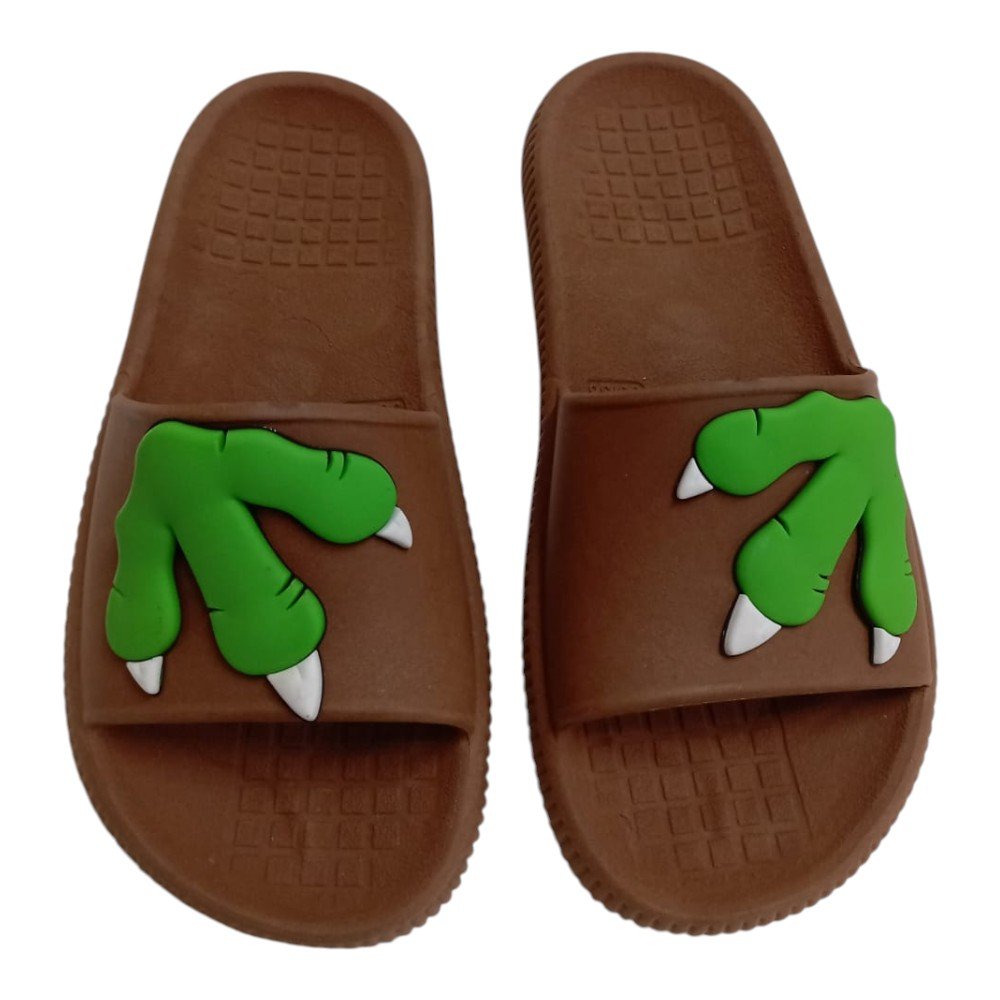 Chinelos Slide Pata Dinossauro Infantil Pegadas Menino - Imagem 3