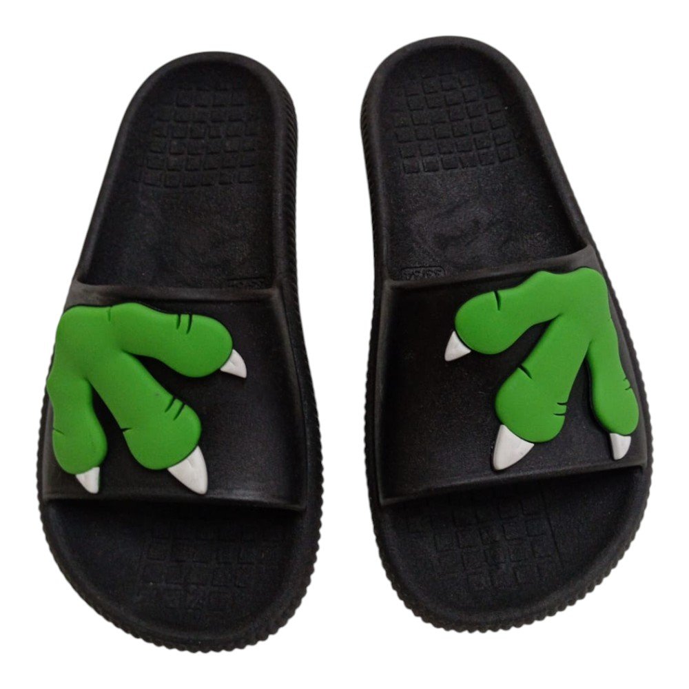 Chinelos Slide Pata Dinossauro Infantil Pegadas Menino - Imagem 4