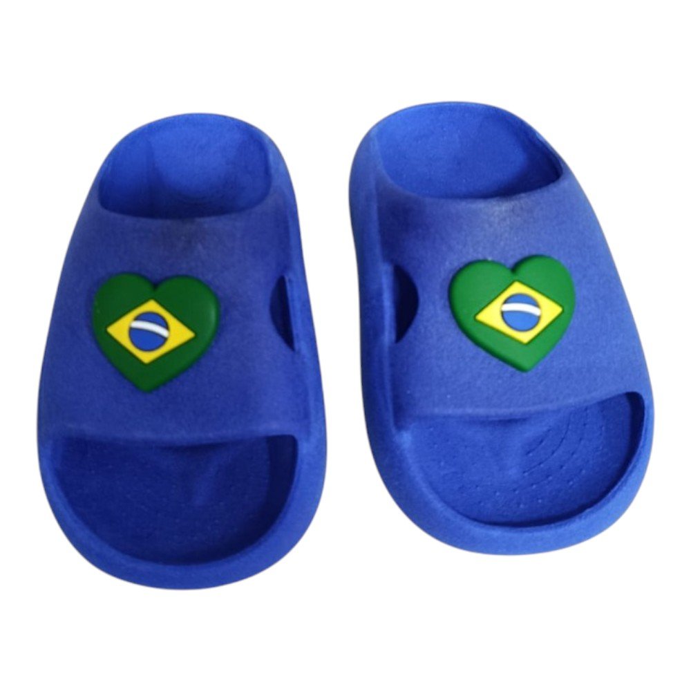 Chinelo Nuvem Brasil Coração Infantil Jogos Menina - Imagem 3