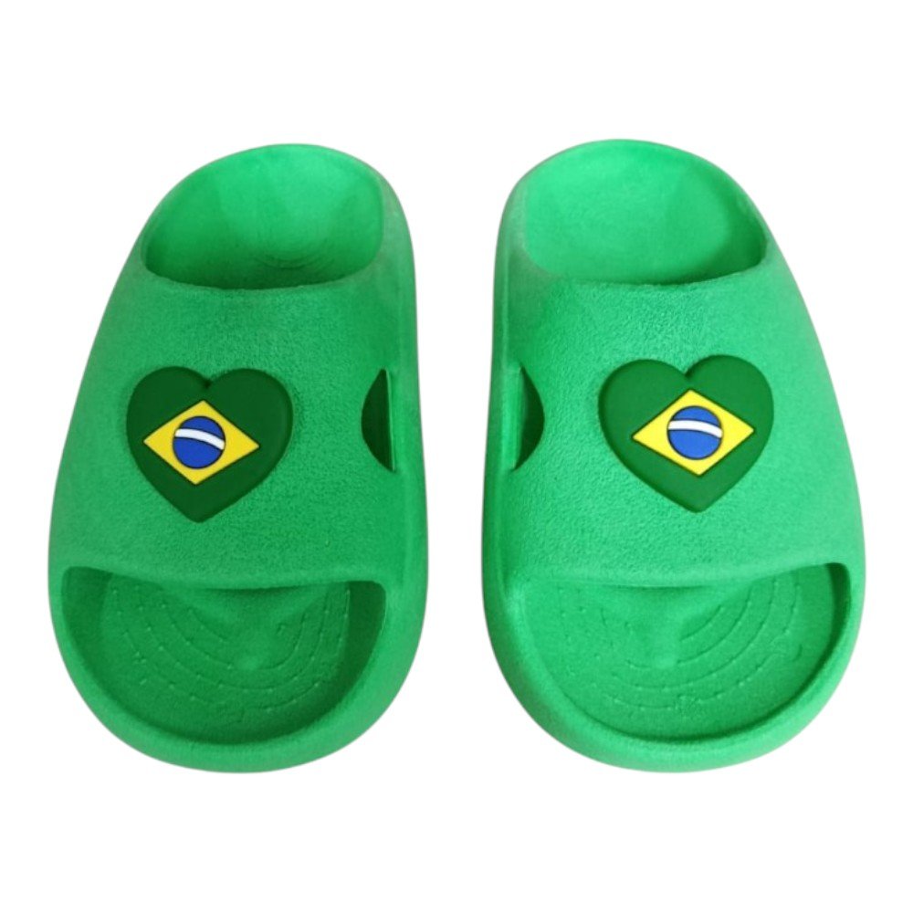 Chinelo Nuvem Brasil Coração Infantil Jogos Menina - Imagem 4