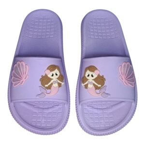 Chinelo Slide Sereia Concha Infantil Meninas Confortável