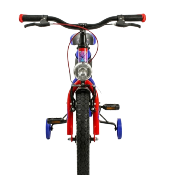 Bicicleta Infantil Aro 16 Azul 4 a 8 Anos Estilo Shark com LED + Pneu Grosso + Rodinhas + Freio V-Brake Completa - Imagem 2