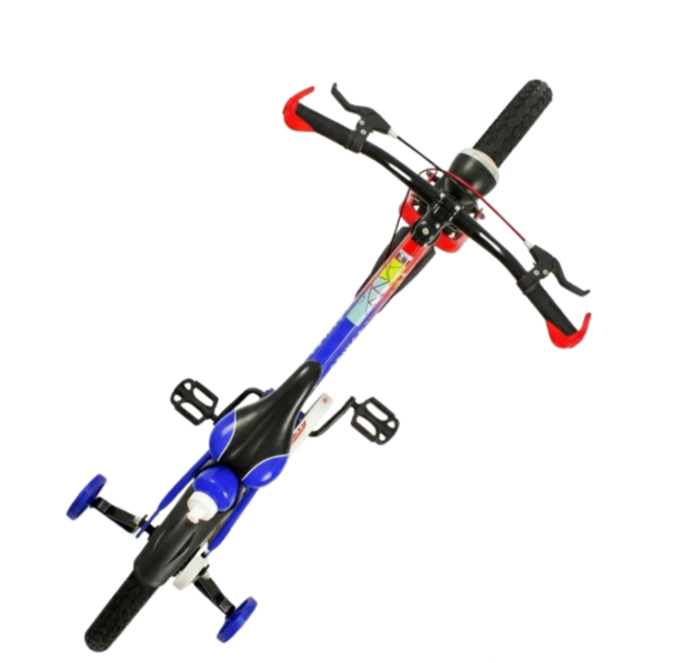 Bicicleta Infantil Aro 16 Azul 4 a 8 Anos Estilo Shark com LED + Pneu Grosso + Rodinhas + Freio V-Brake Completa - Imagem 4