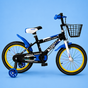 Bicicleta Infantil Menino 5-8 Anos Aro 16 LED + Freio V-Brake + Cestinho + Pneu + Paralama + Sininho