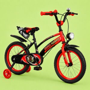 Bicicleta Infantil Aro 20 Old School Vermelho 9 a 12 Anos LED + Pneu Grosso + Farol + Rodinhas + Freio V-Brake Completa
