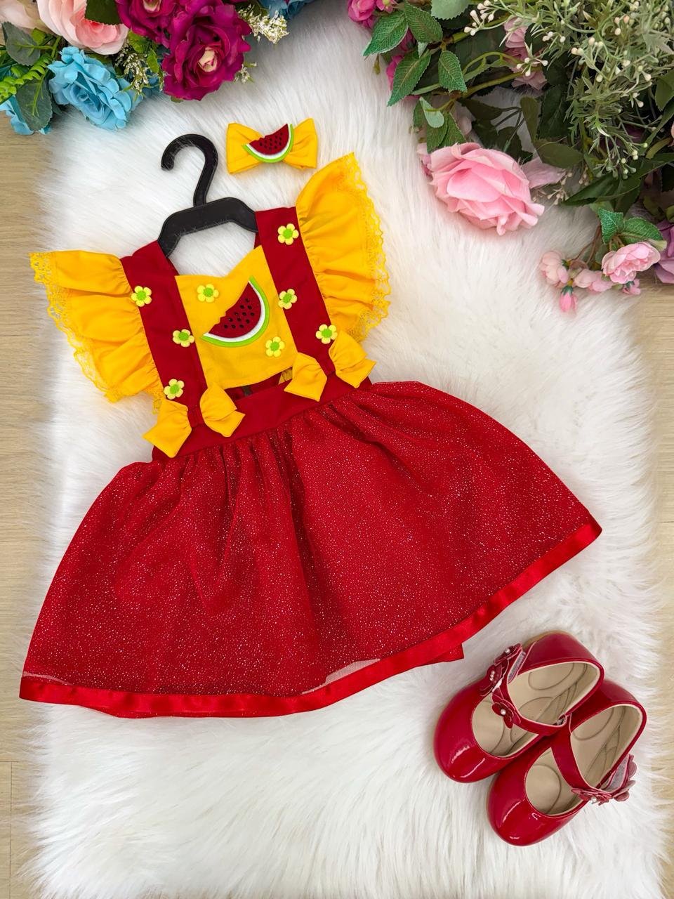 Romper/Vestido Princesa Belli Melancia - Imagem 2