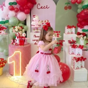 Vestido Mini Miss Cerejinha - Cereja Rosa Bebe