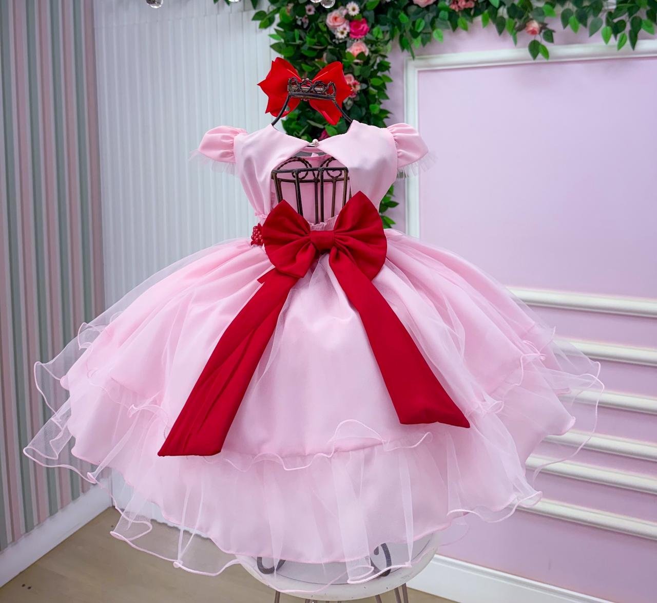 Vestido Mini Miss Cerejinha - Cereja Rosa Bebe - Imagem 8