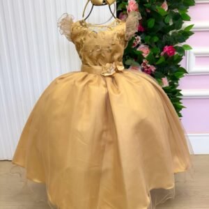 Vestido Mini Miss Longo Suzy Dourado