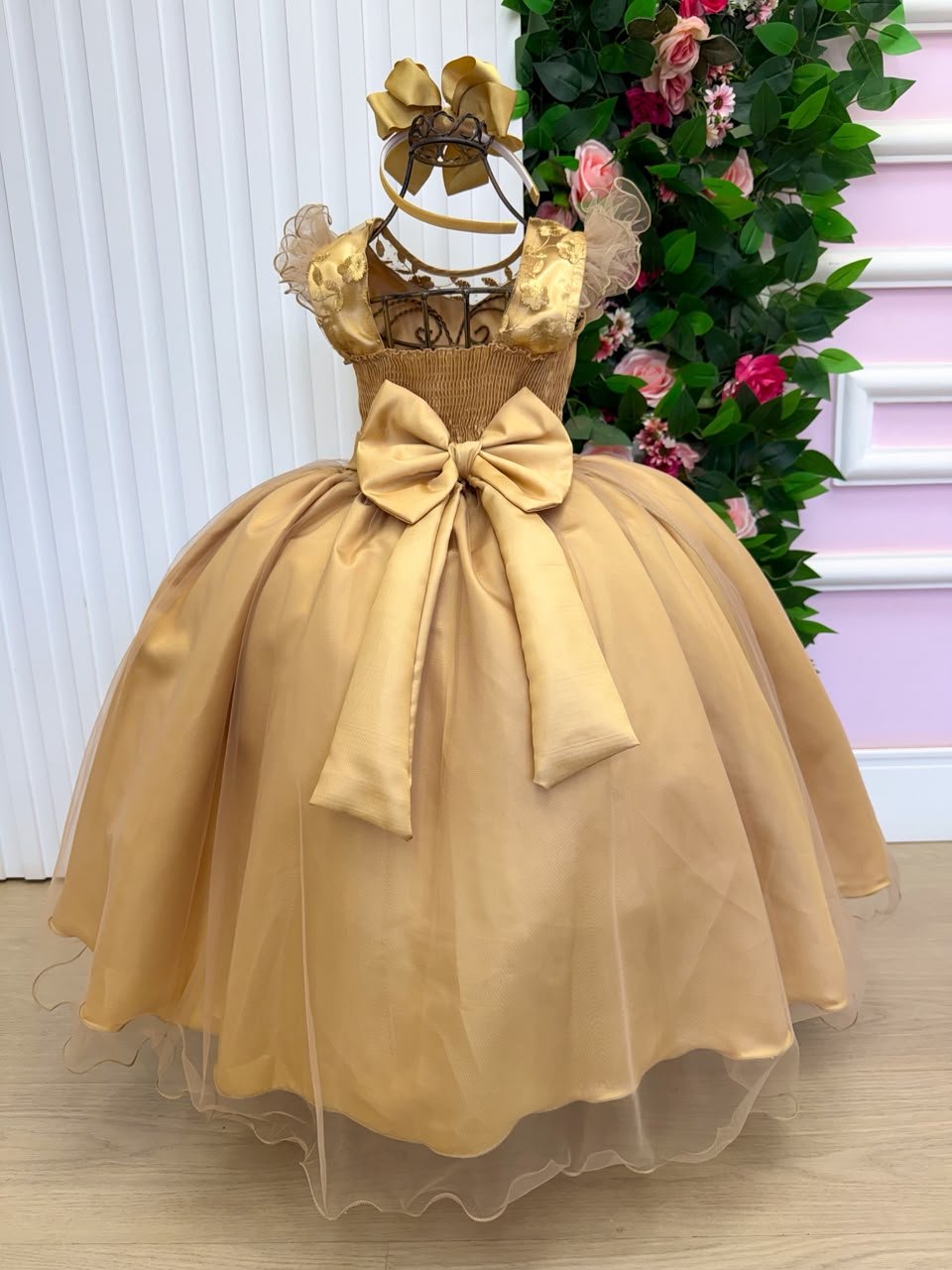 Vestido Mini Miss Longo Suzy Dourado - Imagem 5