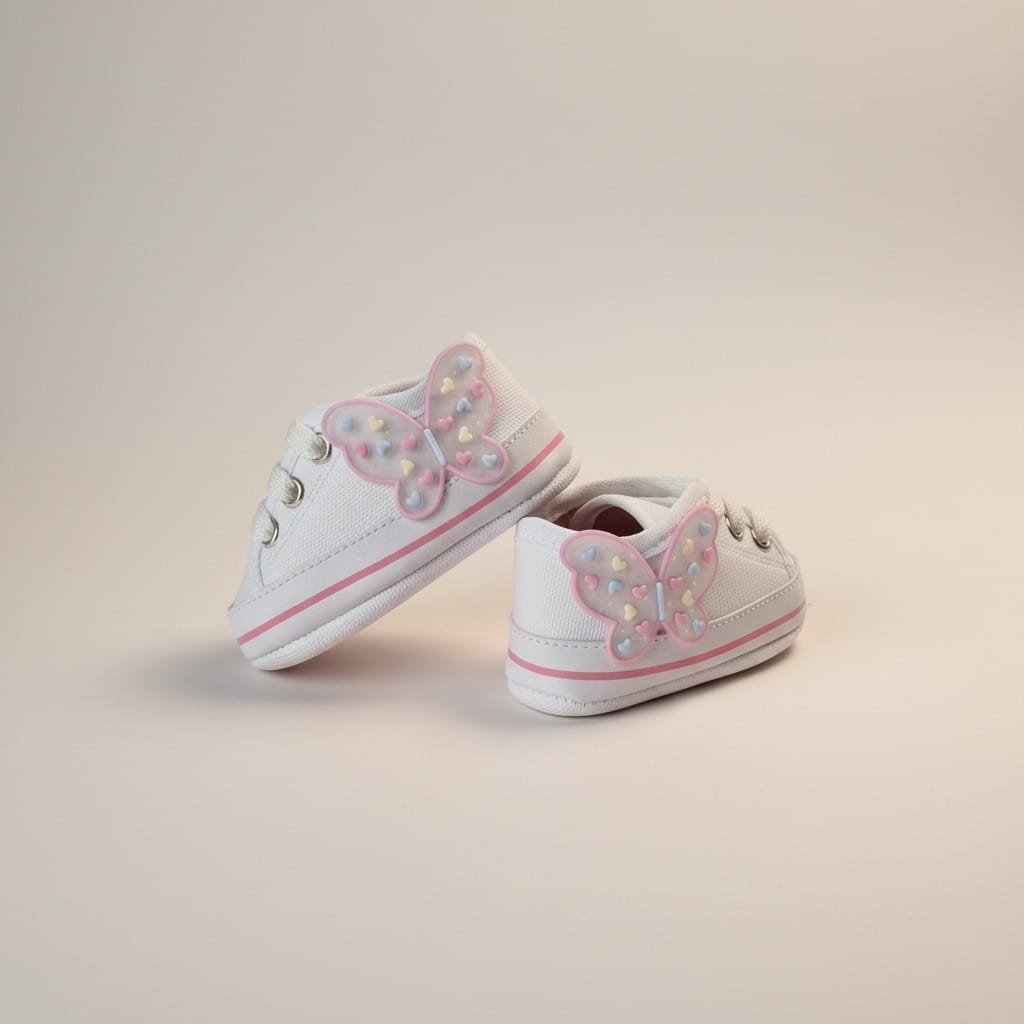 Tenis de bebe menina Borboleta - jardim encantado - RN - 12M