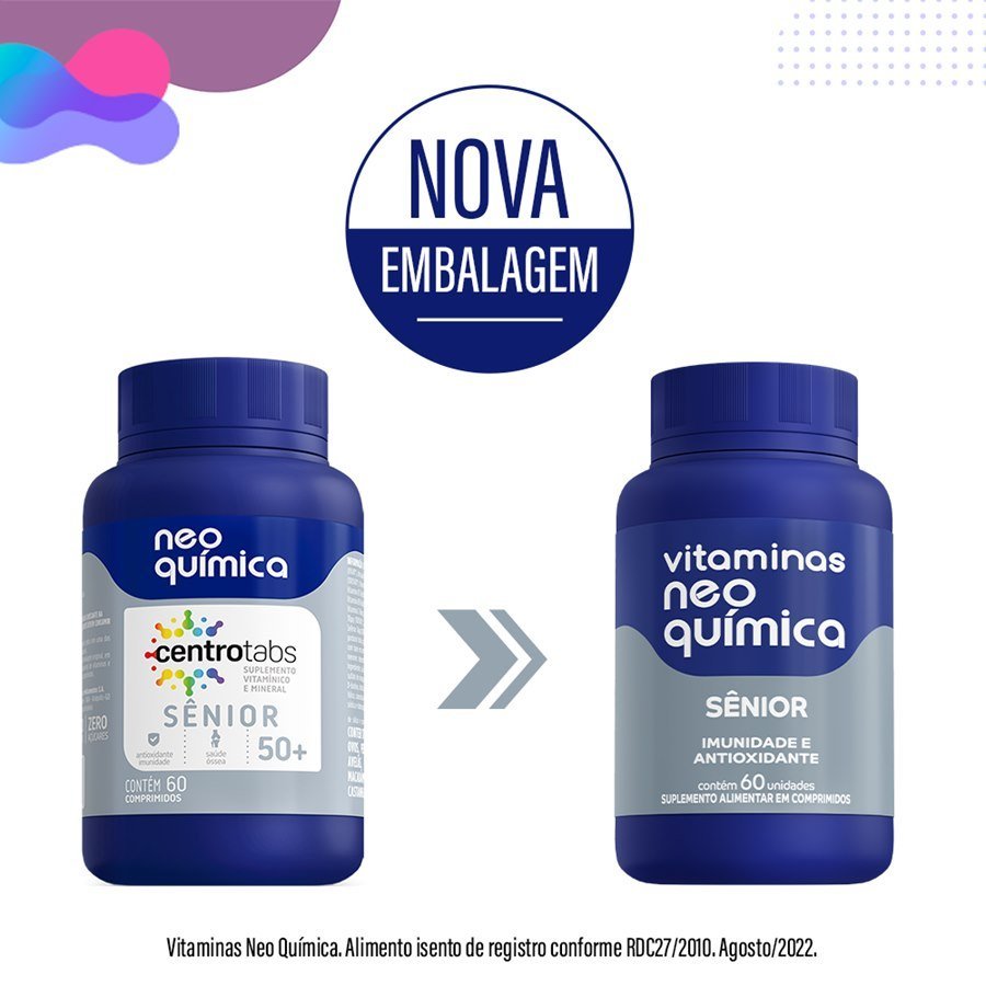 VITAMINA NEOQUIMICA SENIOR 50+ 60CP - Imagem 2