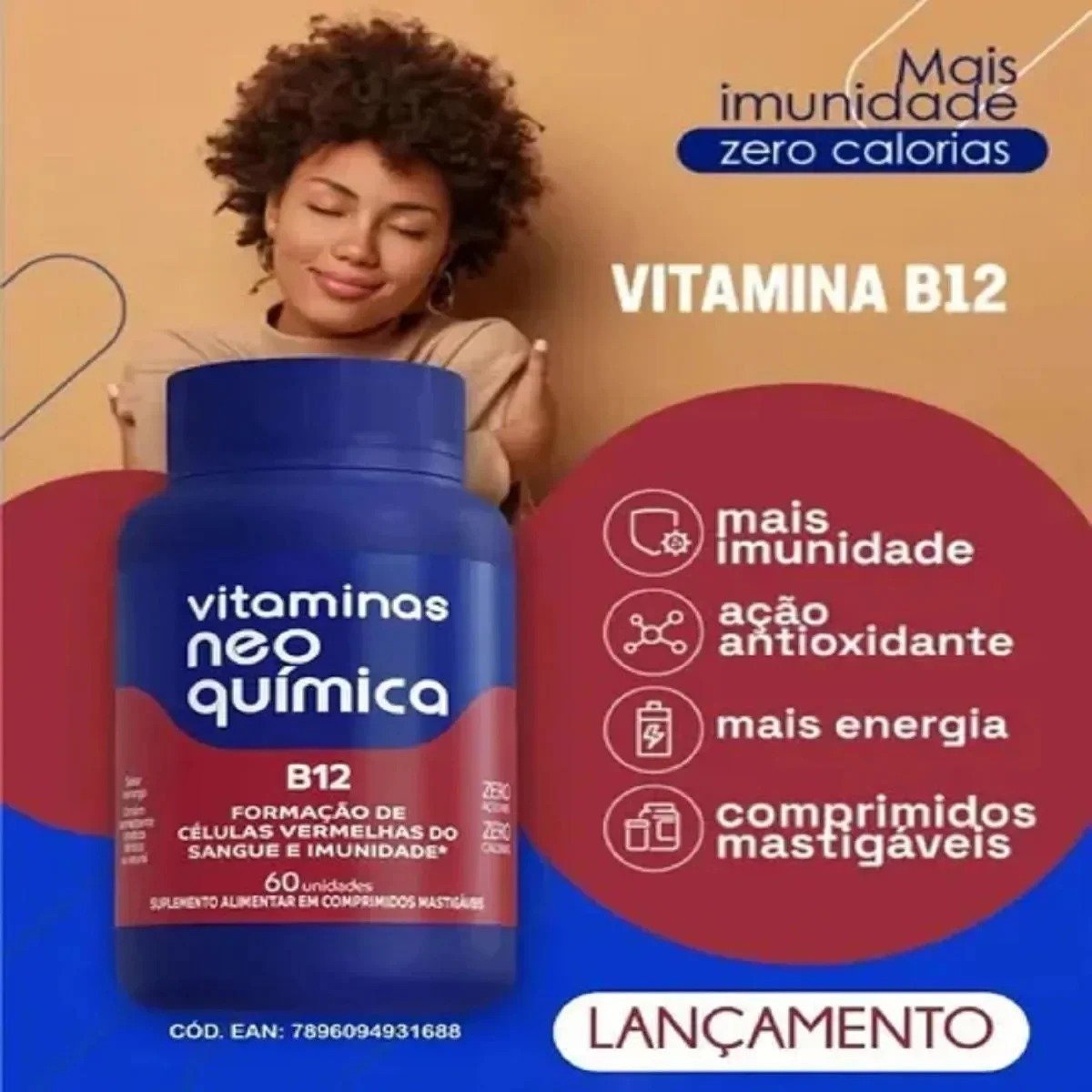 VITAMINA NEOQUIMICA - VITAMINA B12 60CP - Imagem 2