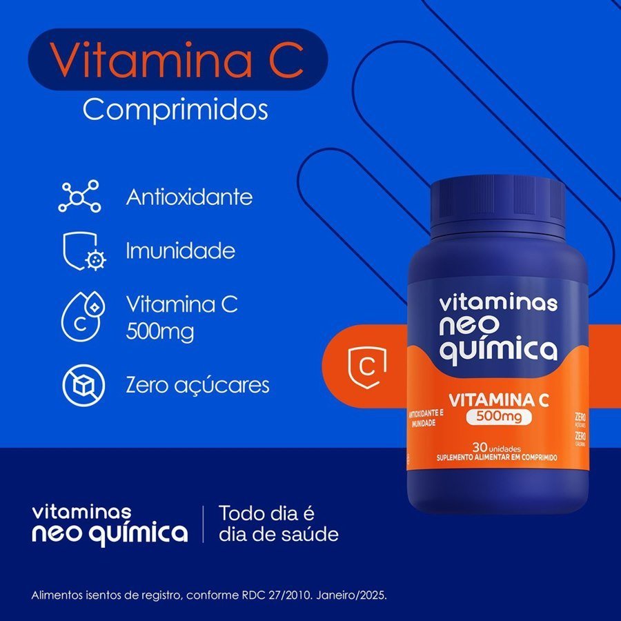 VITAMINA NEOQUIMICA - VITAMINA C 500MG 30CP - Imagem 2