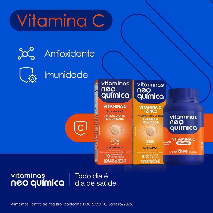 VITAMINA NEOQUIMICA - VITAMINA C 500MG 30CP - Imagem 3