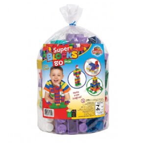 Blocos de Montar Super Blocks 80 Peças World Blocks